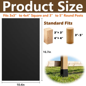 DECOHS post wrap demonstrating 16.7 x 10.4 inch coverage.