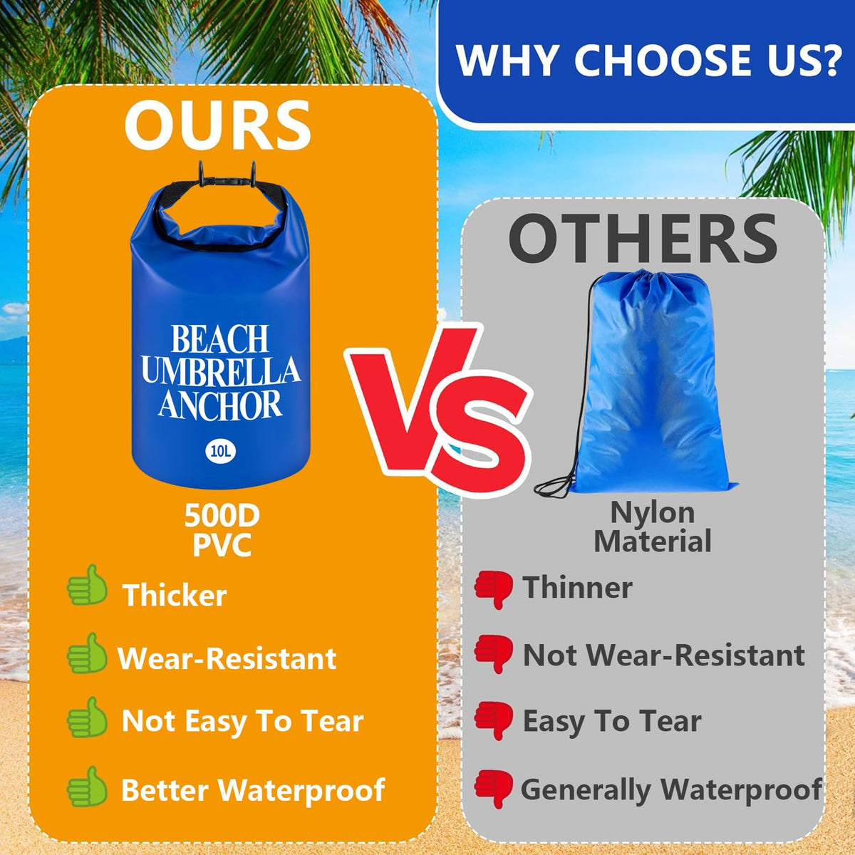 DECOHS sand bag handle for easy beach movement