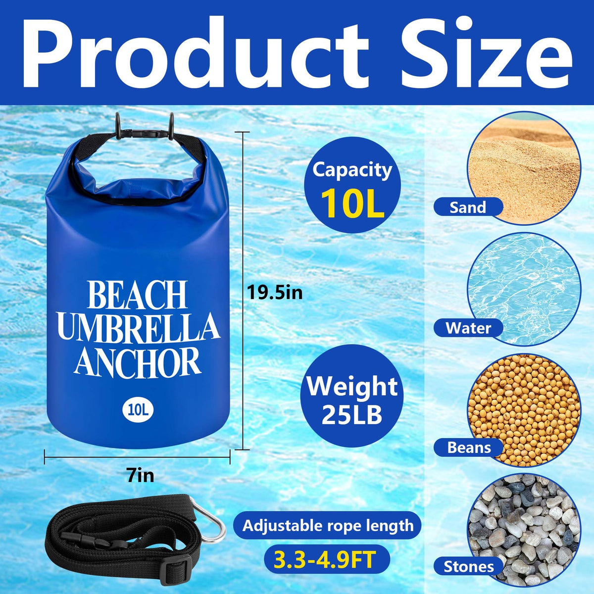 DECOHS sand bag with large opening for easy filling