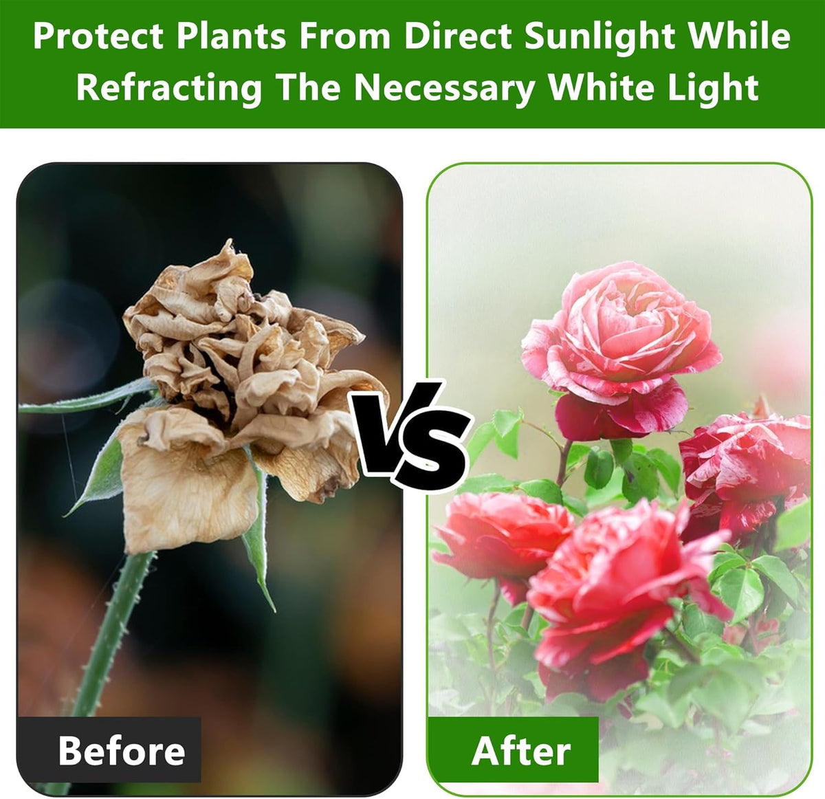 DECOHS shade cover outdoors in garden reduces heat for plants