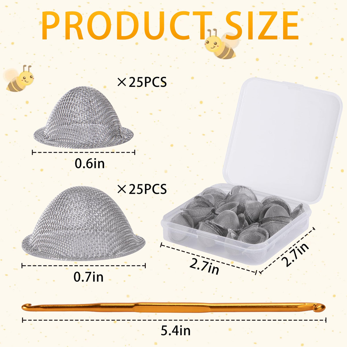 DECOHS 0.6‑inch stainless steel carpenter bee plug for tight holes.