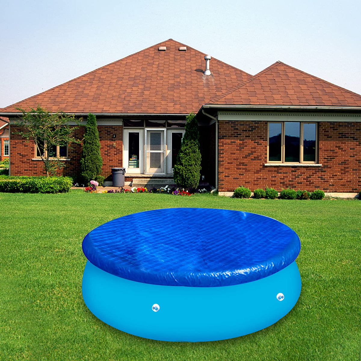 DECOHS thickened PE material pool cover resists wear for long-lasting use.