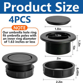 DECOHS 2-inch table hole cap cover keeps the surface neat and secure.