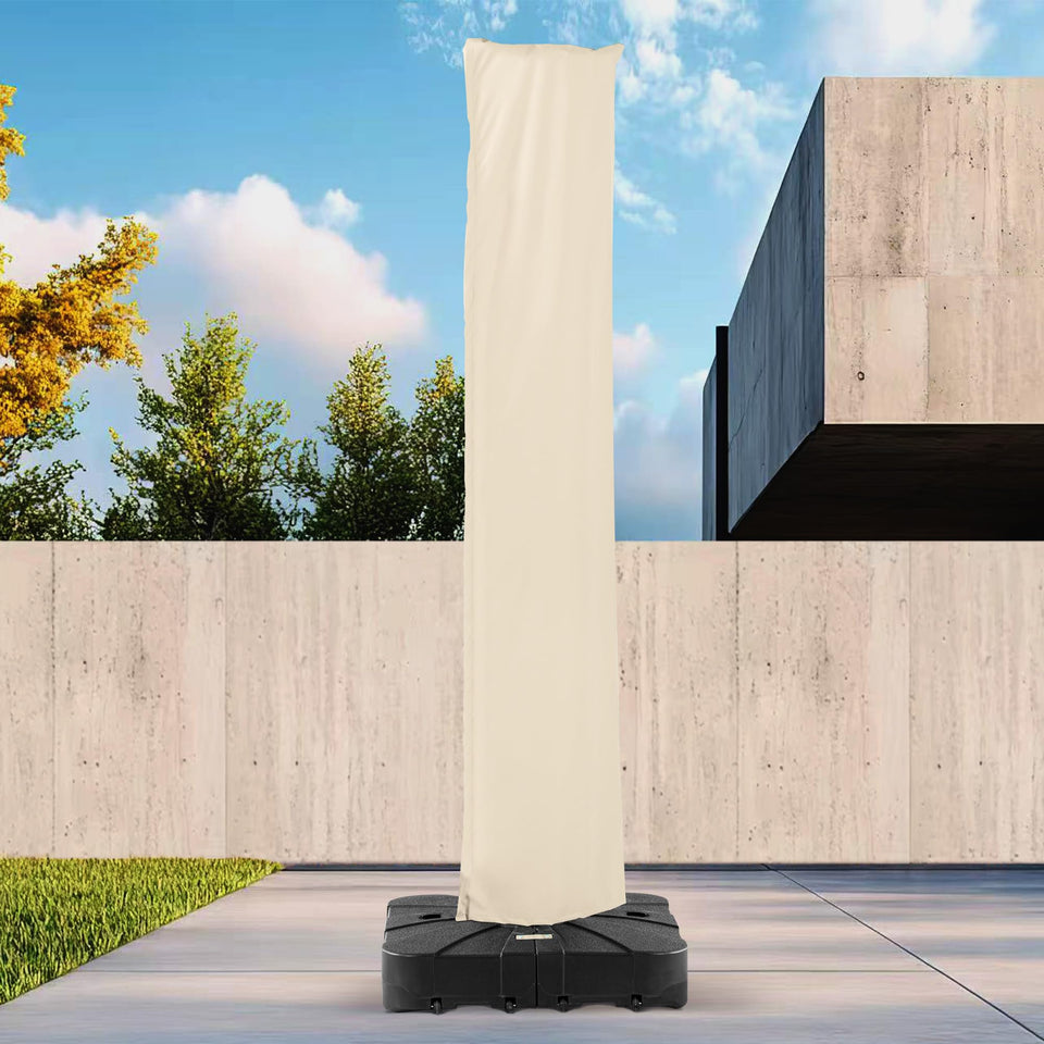Deconk patio cantilever umbrella cover with zipper protects from rain and dust