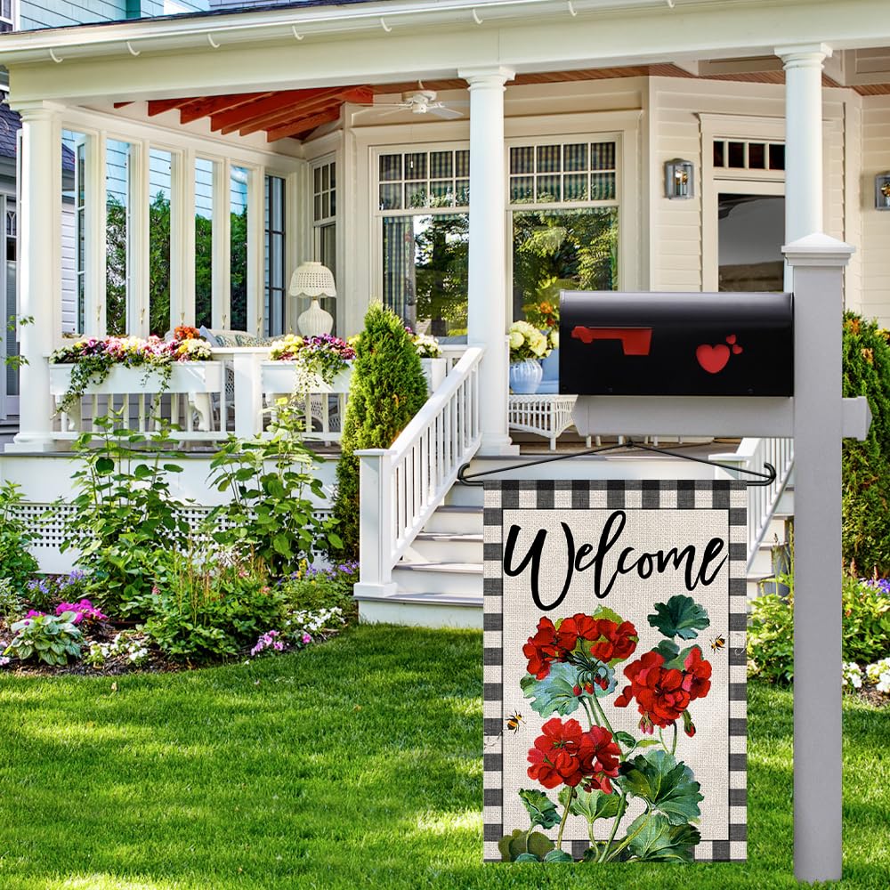 Decorhua burlap-look polyester flag weather resistant and fade resistant