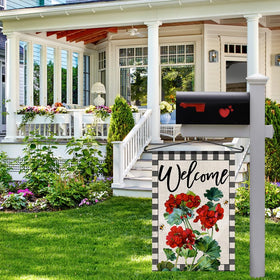 Decorhua burlap-look polyester flag weather resistant and fade resistant