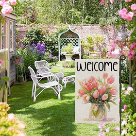 Decorhua double-sided flag prints visible from both sides for welcoming messages.