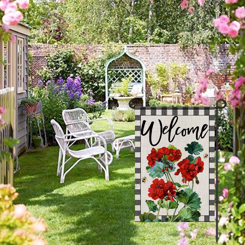 Decorhua double-sided garden flag visible from both sides for curb appeal