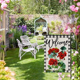Decorhua double-sided garden flag visible from both sides for curb appeal