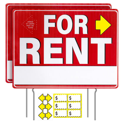 Decorniqu for rent sign double-sided boosts visibility from all angles for quicker inquiries.