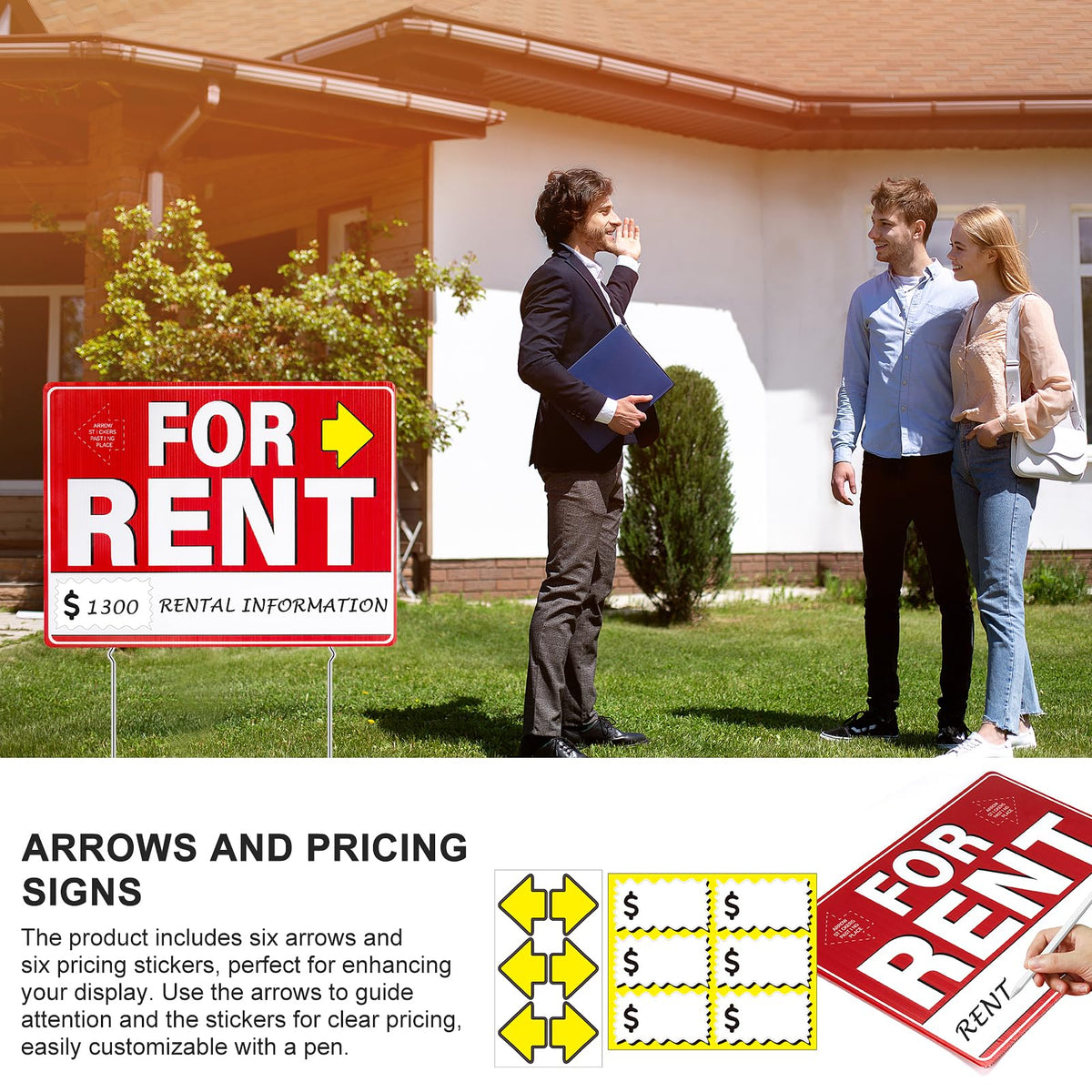 Decorniqu bold red signage design captures attention and communicates essential details.