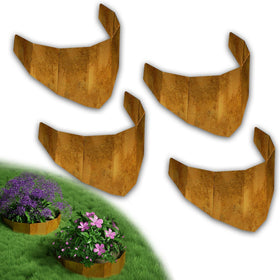 Decoroca Corten Steel Hillside Planter showing assembly for slope planting and stability