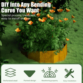 Decoroca Corten Steel Hillside Planter easy-installation for simple setup on uneven ground