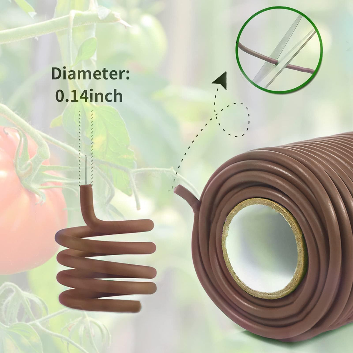 Decoroca brown plant ties bundle ready for garden and indoor use
