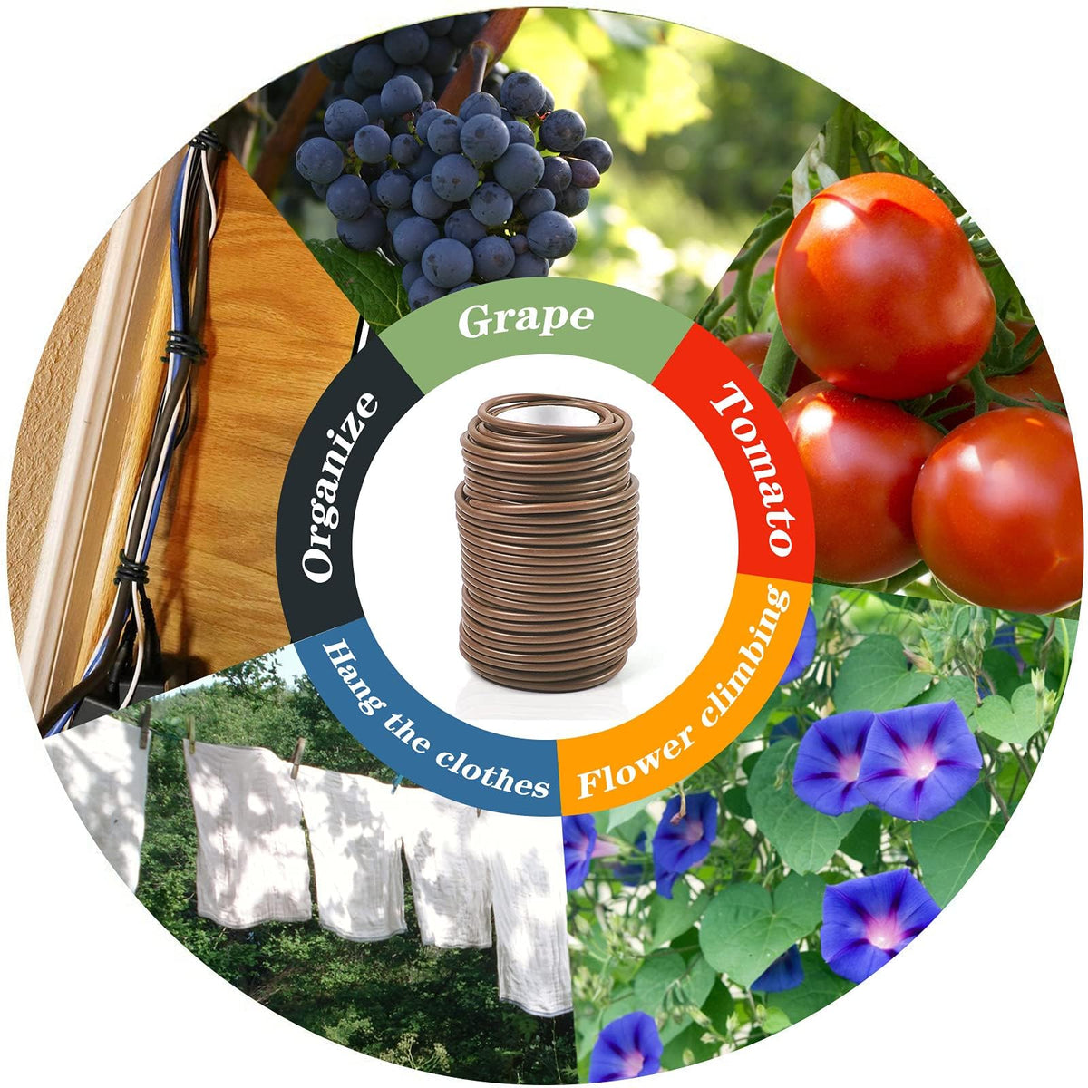 Decoroca plant ties designed to withstand outdoor weather conditions