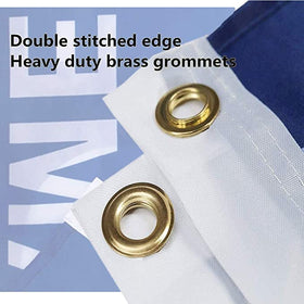 DecrPlus colorful flag with decorative stitching for patio or balcony.