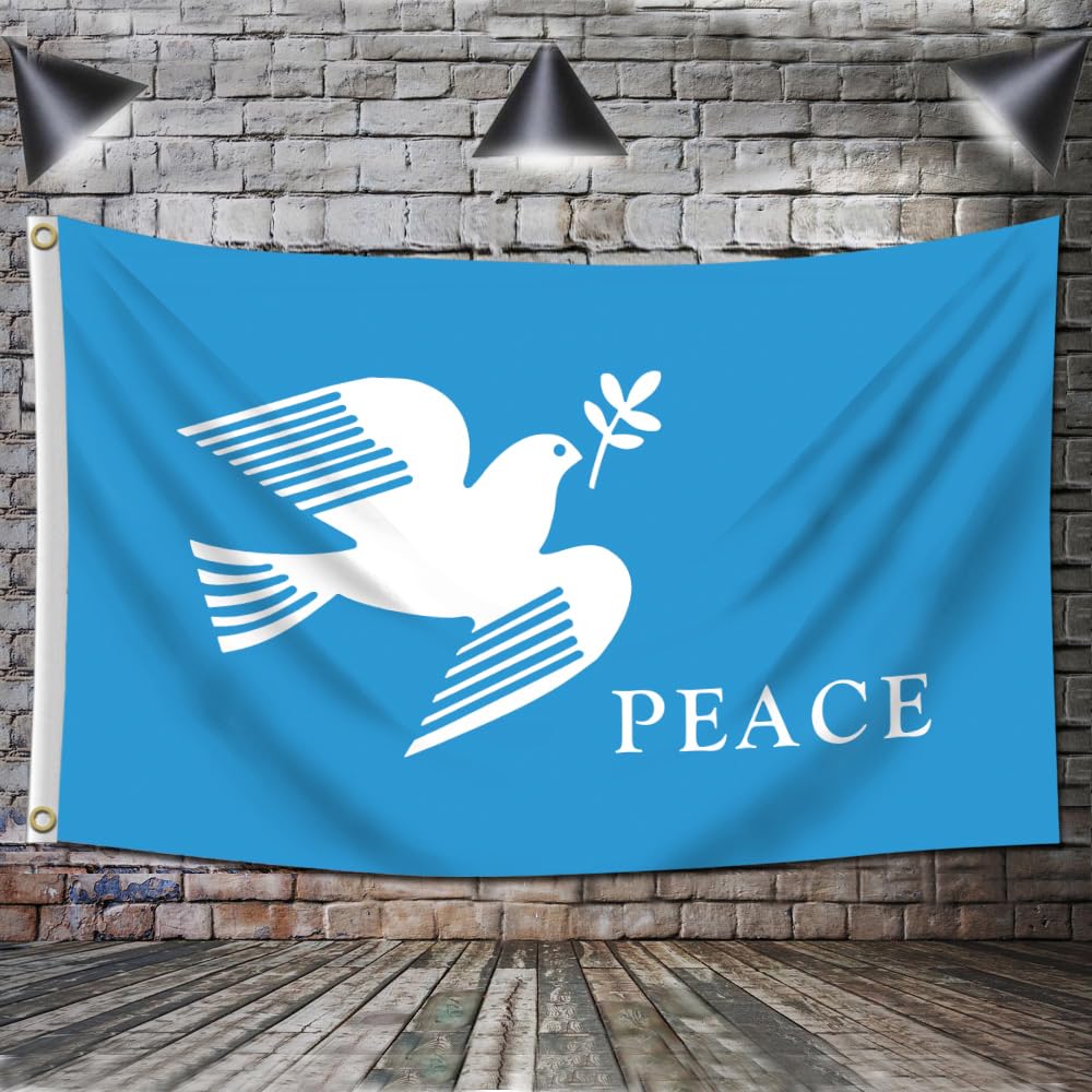 DecrPlus Peace Dove Banner 3x5ft close-up print detail showing vivid imagery.