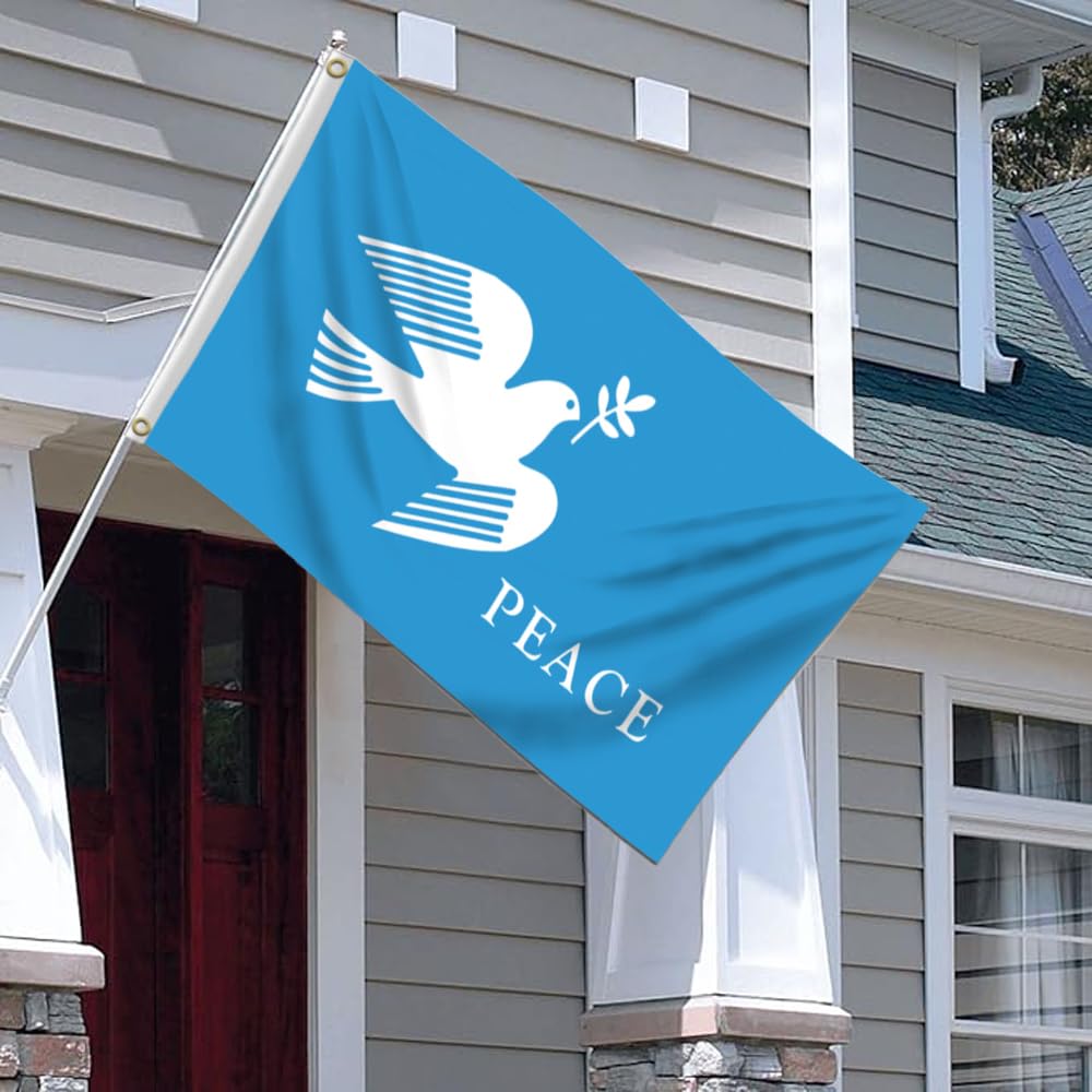 DecrPlus Peace Dove Banner 3x5ft indoor wall decor with crisp imagery.