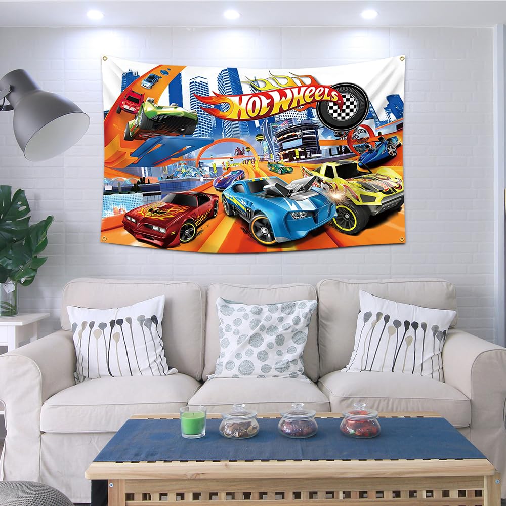 DecrPlus racing flag party decor with vibrant colors and sturdy stitching.