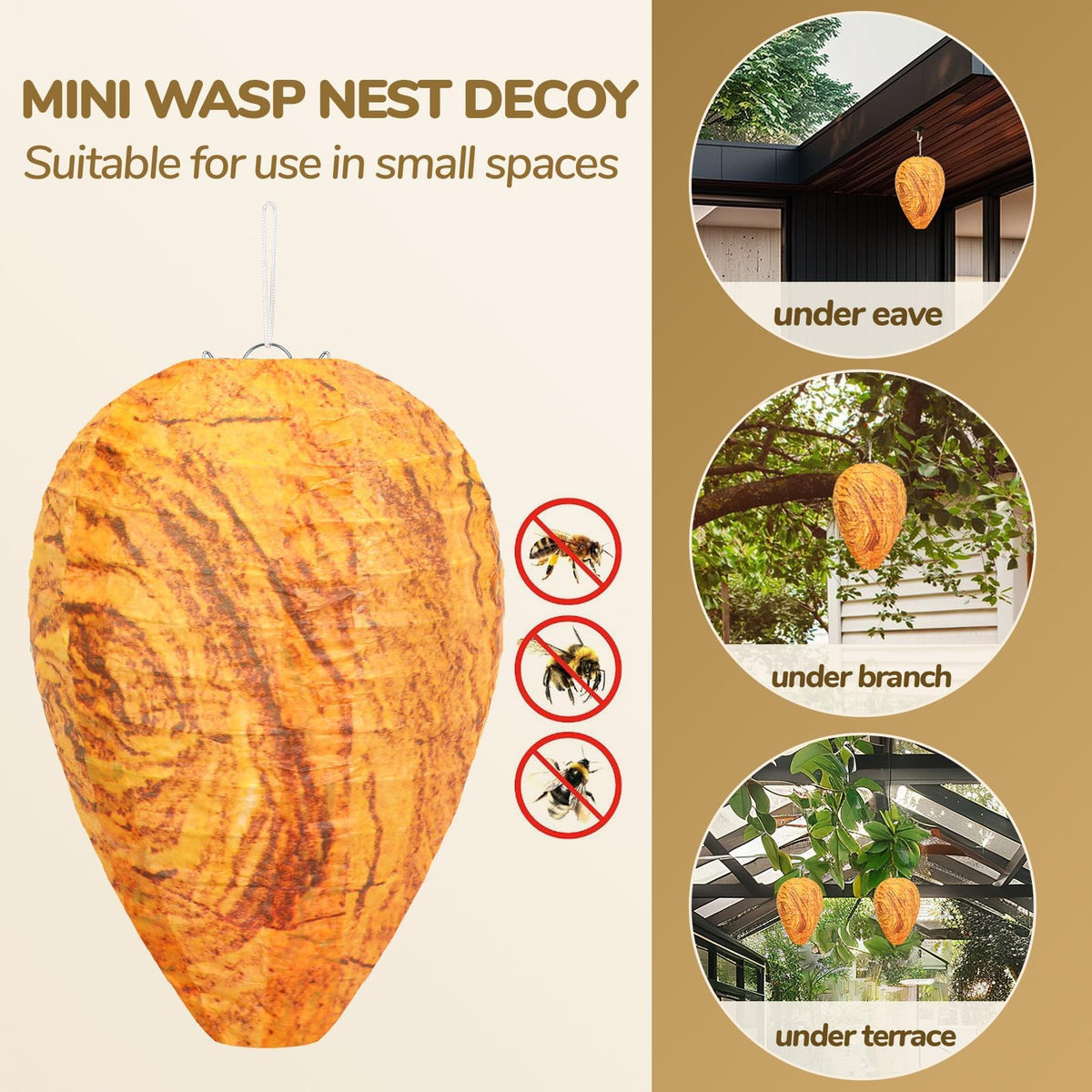 DECYOOL easy-setup wasp nest highlights fast assembly and ready-to-hang convenience