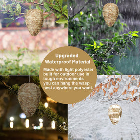 DECYOOL brown mini nest decoy ready to hang in outdoor spaces.