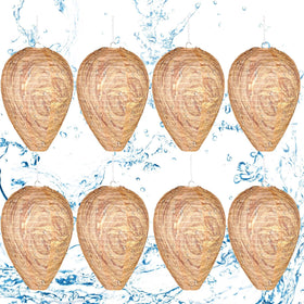 DECYOOL dark brown wasp nest decoy hanging outdoors for deterrence