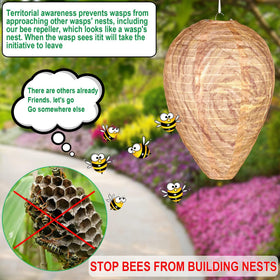 DECYOOL water-repellent wasp nest decoy resists rain and wind