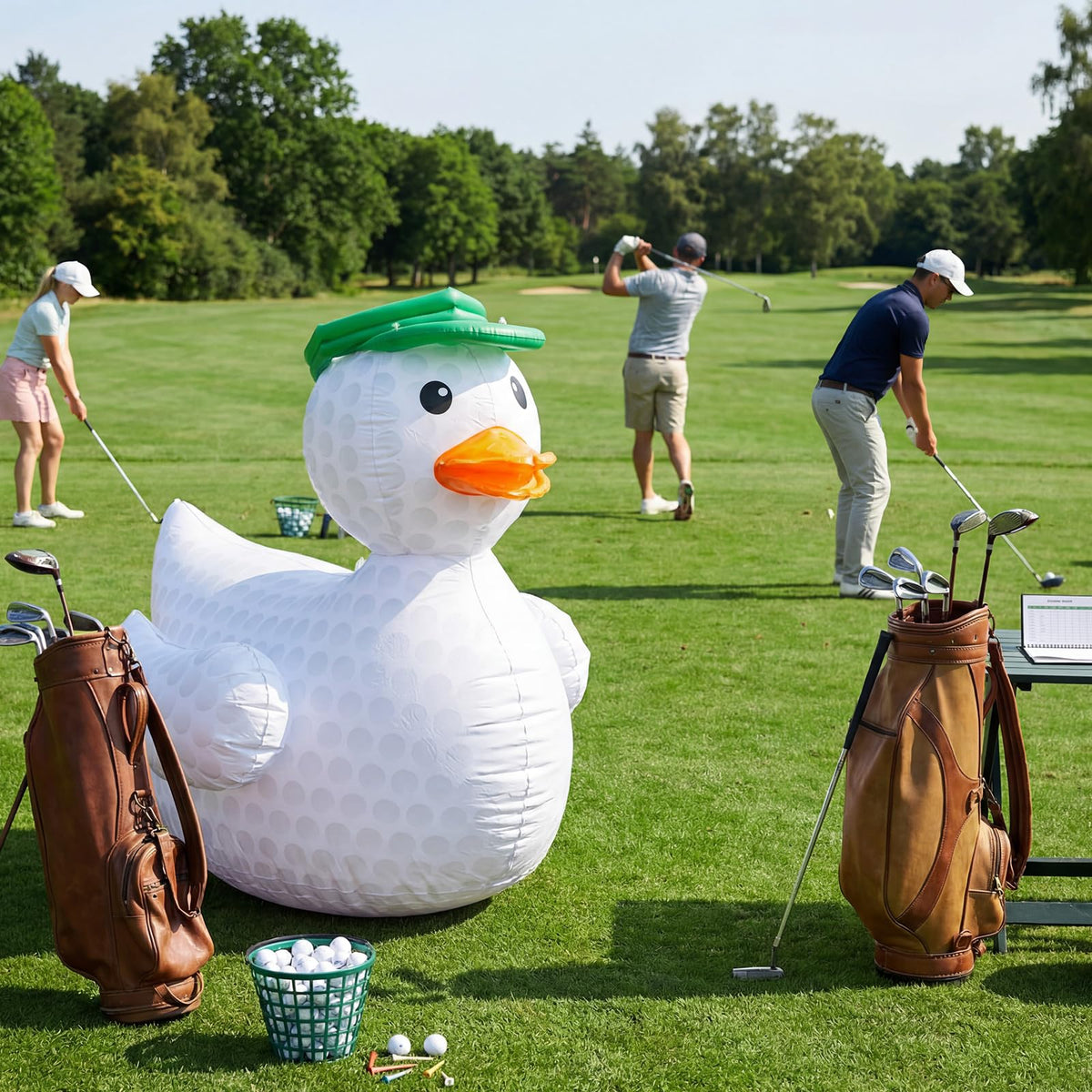 Deekin golf duck decor is perfect for parties and poolside celebrations