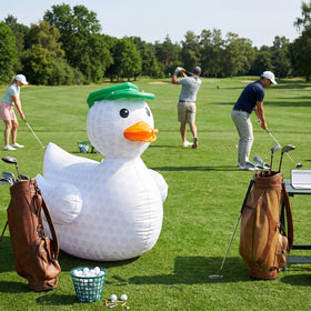Deekin golf duck decor is perfect for parties and poolside celebrations
