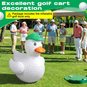 Deekin durable PVC construction keeps this golf duck resilient outdoors