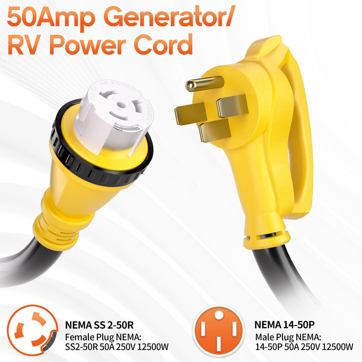 Deeklify twist-lock female plug ensures secure connections for RV setups.