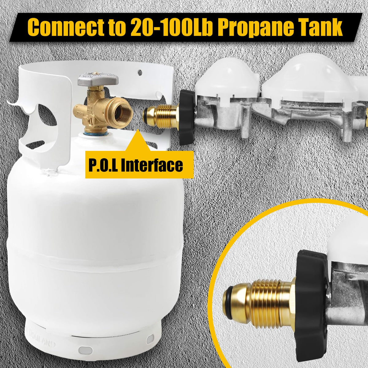 DEEKOOL brass fittings closeup highlights durable, leak-free construction