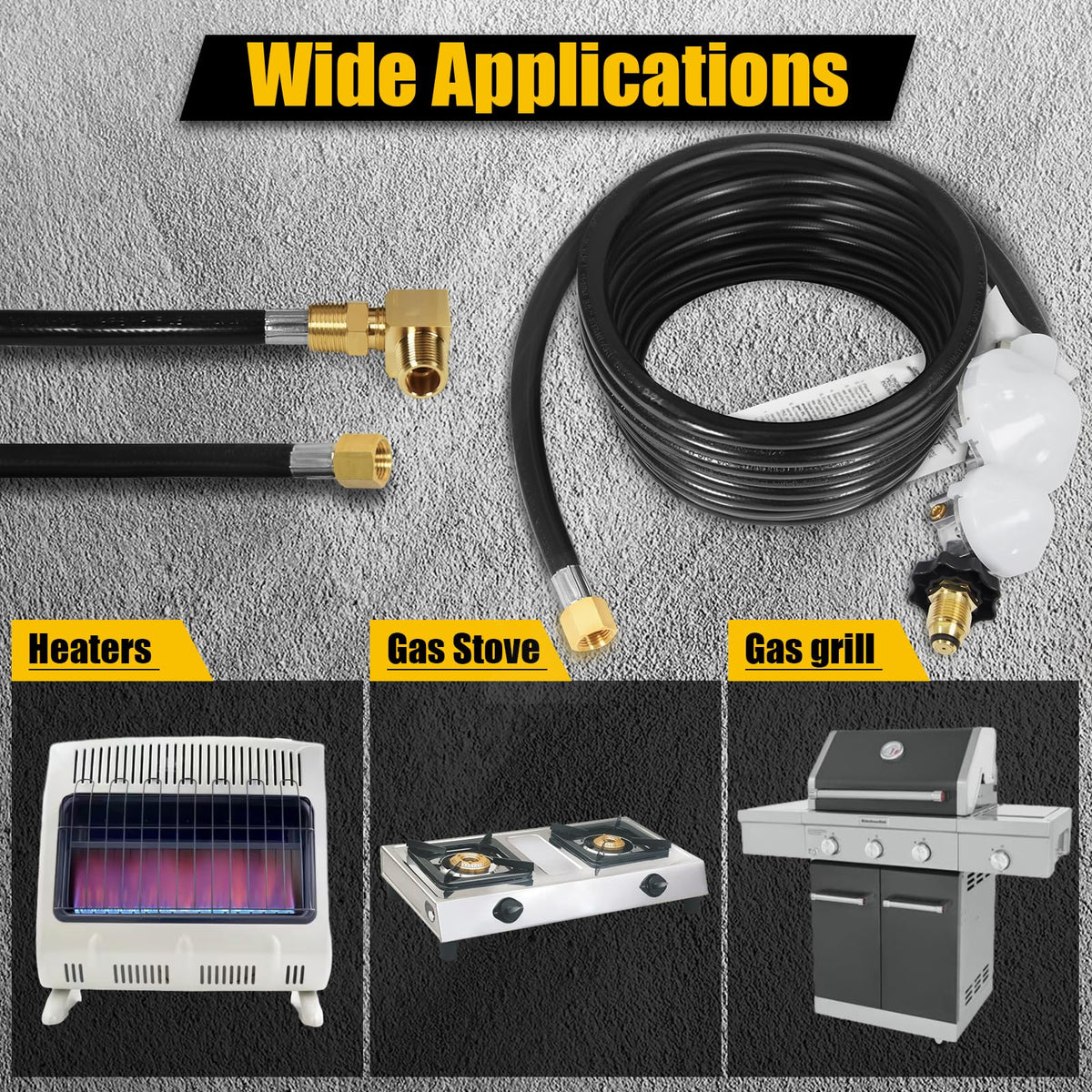 DEEKOOL RV heater setup demonstrates secure hose connection