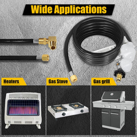 DEEKOOL RV heater setup demonstrates secure hose connection