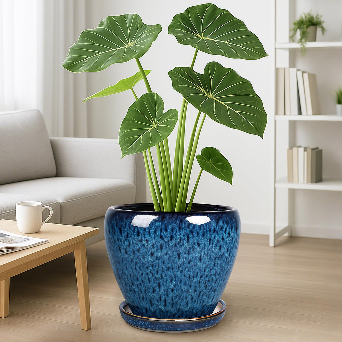 Deep Dream large blue plant pot suitable for indoor and outdoor use