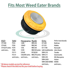 Deeploving yellow trimmer head improves visibility and quick identification.