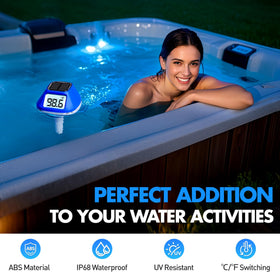 DeeprBlu temperature range from 32F to 158F covers pools and hot tubs.