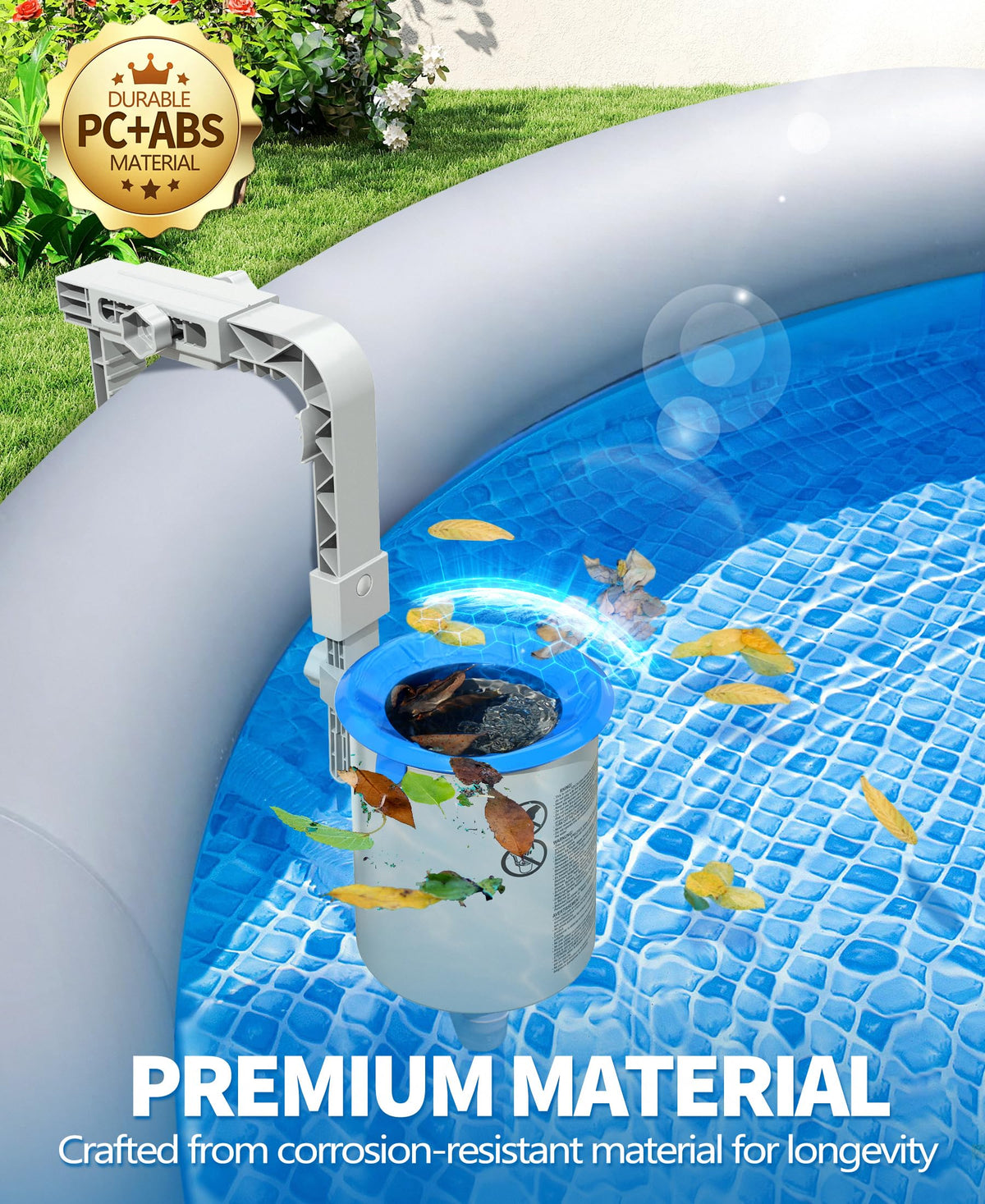 DeeprClean durable ABS plastic resists sun and pool chemicals