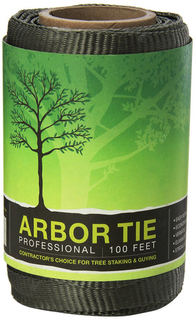 DeepRoot ArborTie roll 100ft for staking; reduces installation time and bark damage.