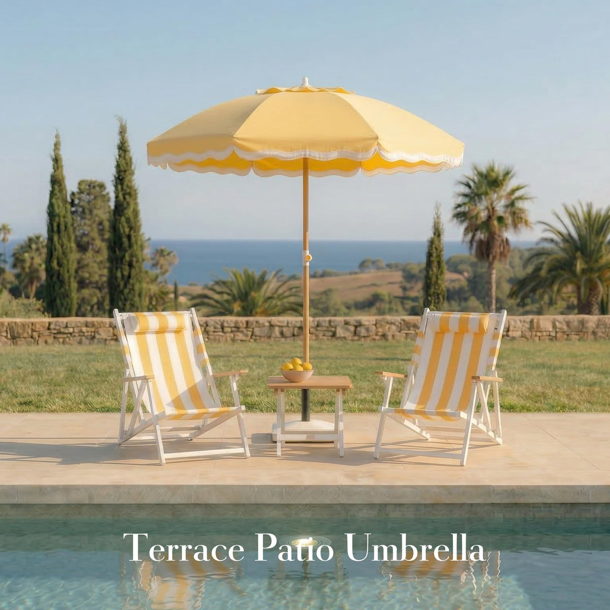 DEER LAND 6FT umbrella easy pack-down for effortless moves between patio, pool, and beach.