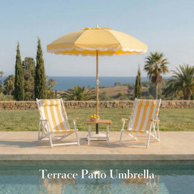 DEER LAND 6FT umbrella easy pack-down for effortless moves between patio, pool, and beach.