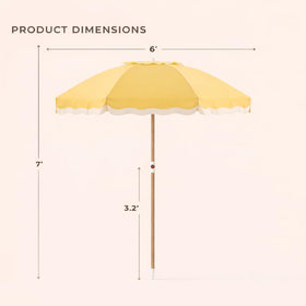 DEER LAND 6FT umbrella is portable for coast-side use and trips.