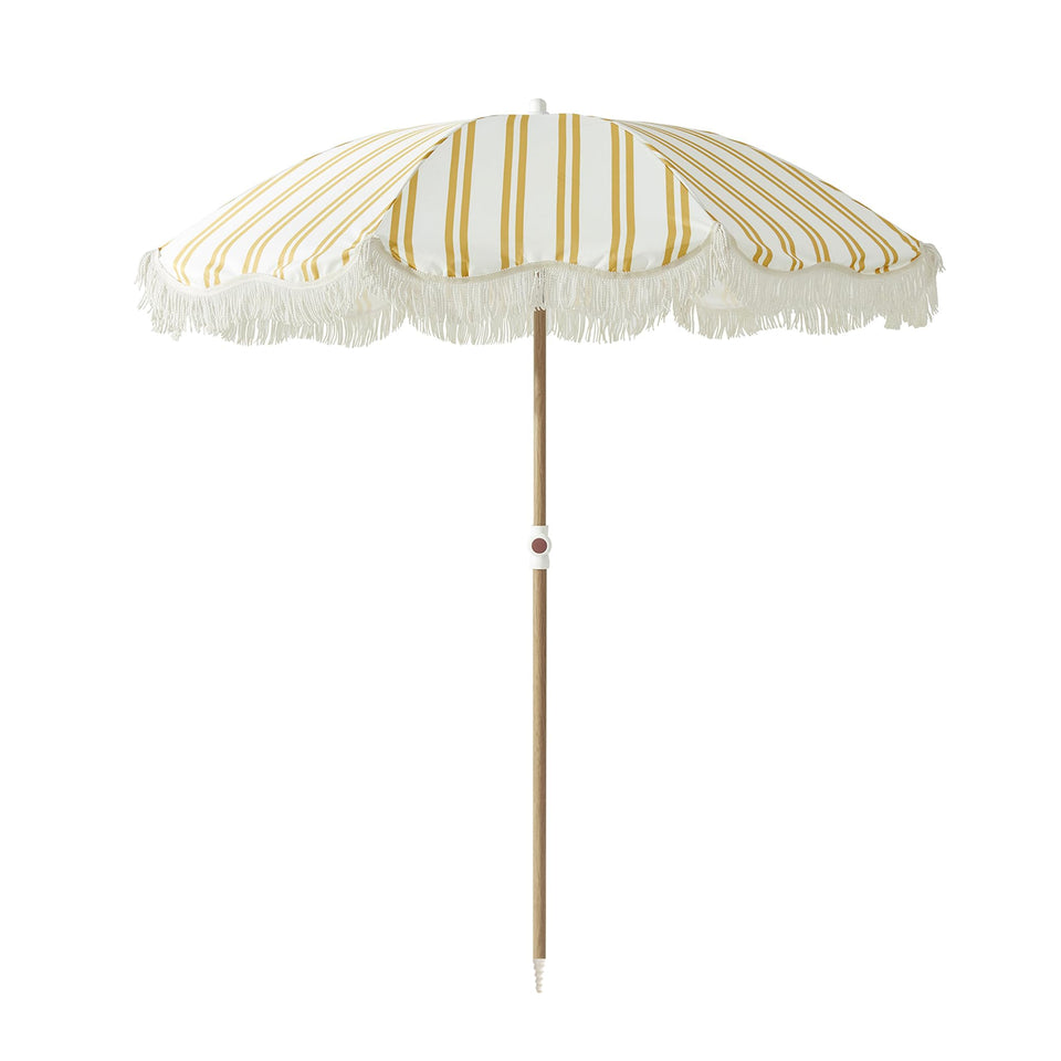 DEER LAND 6ft stripe fringe umbrella canopy shading sunny beaches