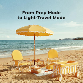 DEER LAND Cala Serena Ochre Stripe adds coastal style to the wagon