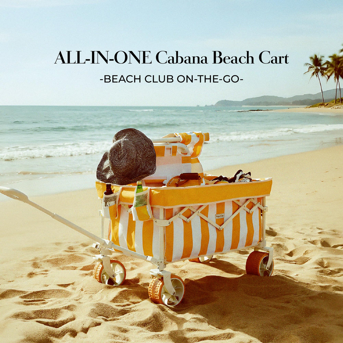 DEER LAND Beach Wagon foldable design fits into a trunk for spontaneous trips