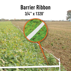 Messina RBW132 white ribbon dries clear for discreet plot protection.