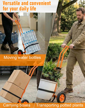 Deerift 8-inch solid rubber wheels roll smoothly on grass, concrete, and more