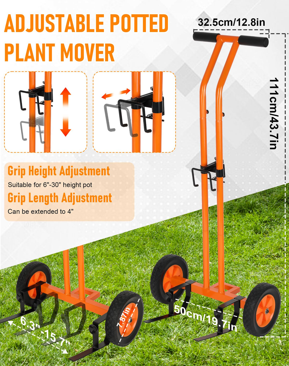 Deerift adjustable grip arms securely hold pots during transport