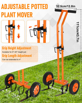 Deerift adjustable grip arms securely hold pots during transport