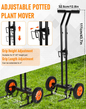 Deerift caddy strap-secured-pot demonstrates added stability for moving pots.